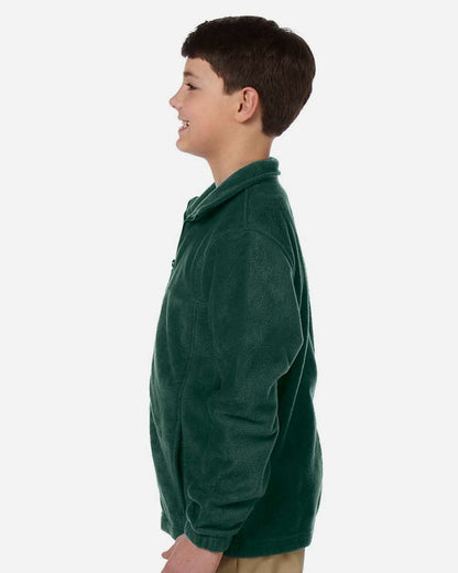 Harriton Youth Full-Zip Fleece M990Y #colormdl_Hunter