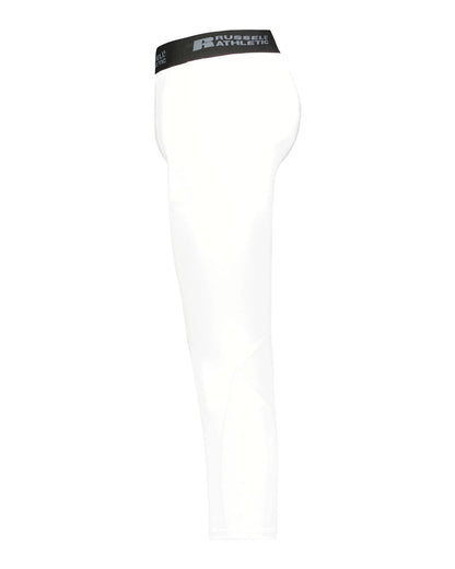Russell Athletic Unisex CoolCore® Compression Tights R23CPM #color_White