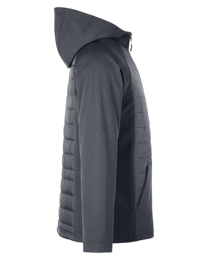 CORE365 Unisex Techno Lite Hybrid Hooded Jacket CE808 #color_Carbon