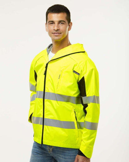 Kishigo Unisex Premium Black Series® Windbreaker WB102 #colormdl_Lime/ Black