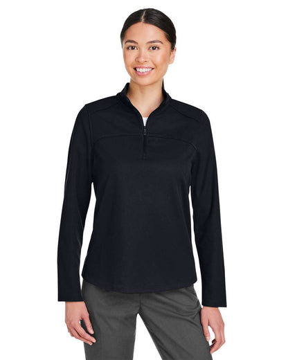 North End Women's Express Tech Performance Pique Quarter-Zip Pullover NE412W #colormdl_Black