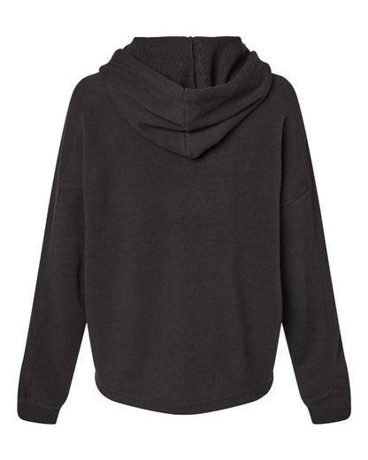 MV Sport Women's Angel Fleece Crop Hooded Sweatshirt W23101 #color_Black