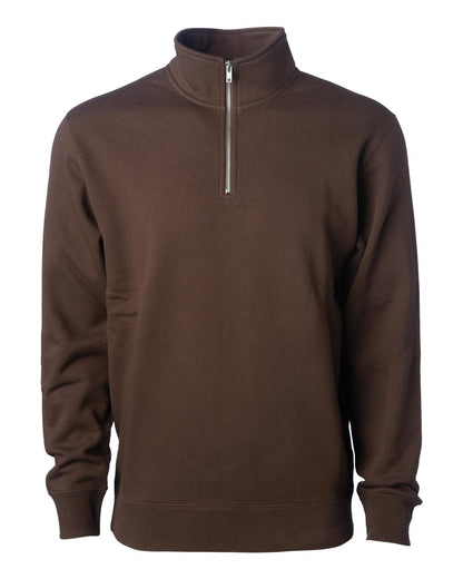 Independent Trading Co. Unisex Midweight Quarter-Zip Pullover SS4600QZ #color_Brown