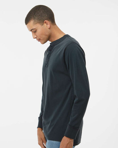 J. America Men's Vintage Brushed Jersey Henley 8244 #colormdl_Vintage Navy
