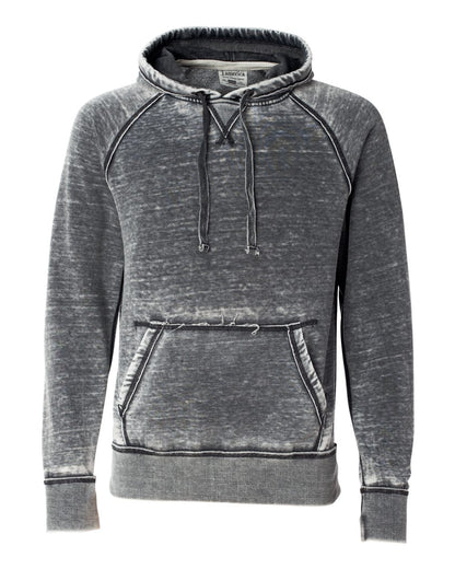 J. America Men's Vintage Zen Fleece Hooded Sweatshirt 8915 #color_Dark Smoke