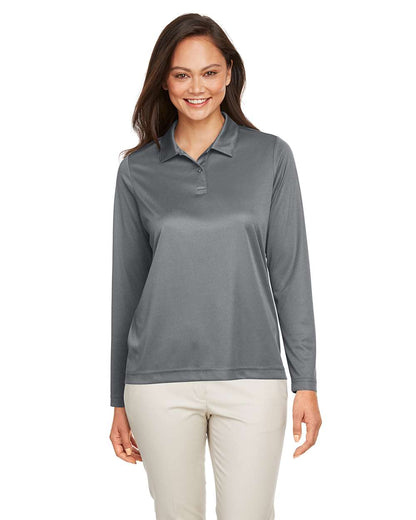 Team 365 Women's Zone Performance Long Sleeve Polo TT51LW #colormdl_Sport Graphite