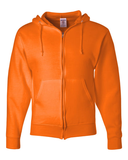 JERZEES Unisex NuBlend® Full-Zip Hooded Sweatshirt 993MR #color_Safety Orange