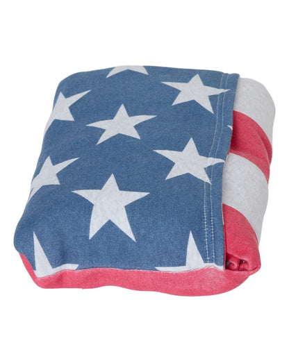 J. America Triblend Fleece Blanket 8852 #color_Stars &amp; Stripes Triblend