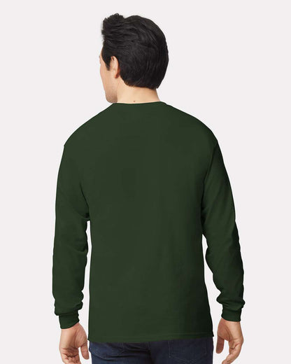 Gildan Ultra Cotton® Long Sleeve T-Shirt 2400 #colormdl_Forest Green