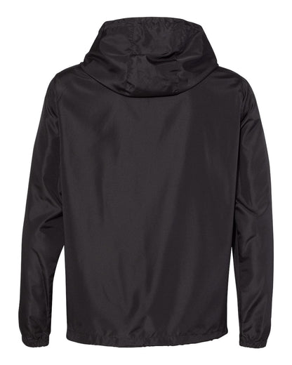 Independent Trading Co. Unisex Lightweight Quarter-Zip Windbreaker Pullover Jacket EXP54LWP #color_Black