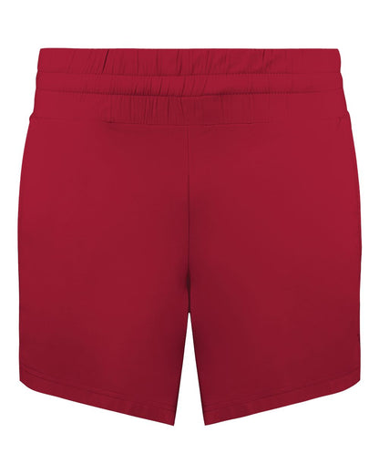 Holloway Women's Eco Revive™ Ventura Soft Knit Shorts 223704 #color_Scarlet