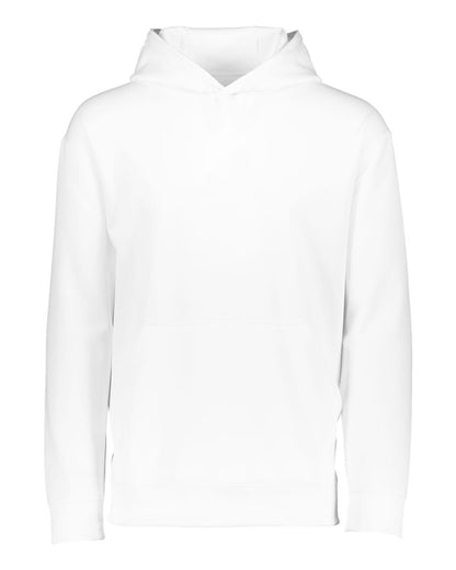 Augusta Sportswear Youth Wicking Fleece Hooded Sweatshirt 5506 #color_White