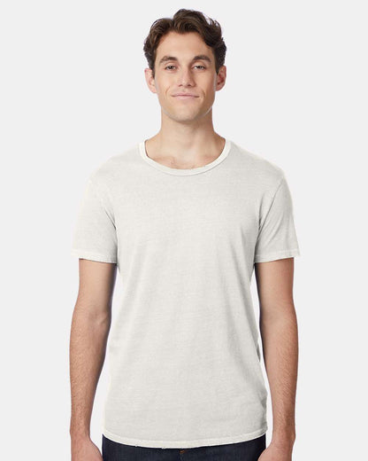 Alternative Heritage Garment Dyed Distressed Tee 4850 #colormdl_Vintage White