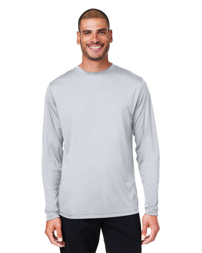 CORE365 Unisex Capital Long Sleeve Performance T-Shirt CE10L #colormdl_Platinum