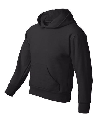 Hanes Youth EcoSmart® Hooded Sweatshirt P473 #color_Black