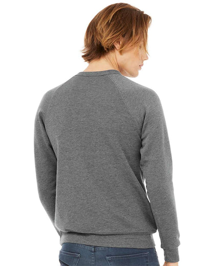 BELLA + CANVAS Sponge Fleece Raglan Crewneck Sweatshirt 3901 #colormdl_Deep Heather