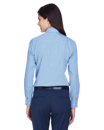 Devon & Jones Women's Crown Collection® Gingham Check Woven Dress Shirt D640W #colormdl_French Blue
