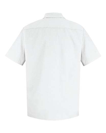 Red Kap Men's Tall Specialized Short Sleeve Pocketless Work Shirt SP26T #color_White