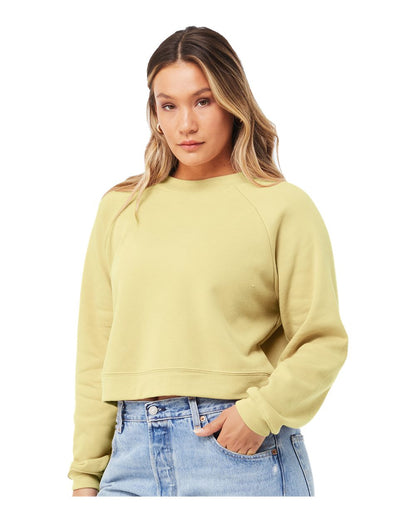 BELLA + CANVAS Women's Raglan Pullover Fleece 7505 #colormdl_French Vanilla