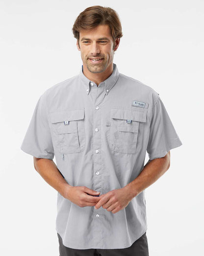 Columbia Men's PFG Bahama™ II Short Sleeve Shirt 212464 #colormdl_Cool Grey