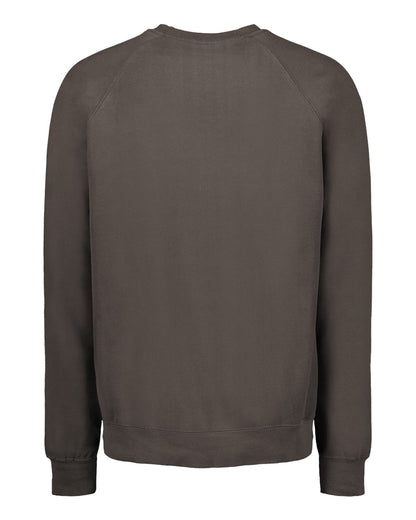 MV Sport Men's Vintage Fleece Raglan Crewneck Sweatshirt 17116 #color_Vintage Granite