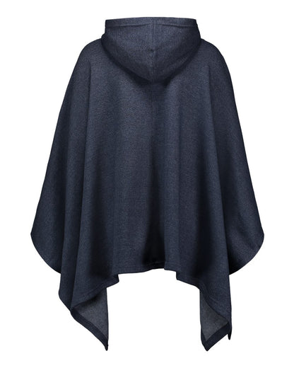 MV Sport Women's Amanda Fleece Poncho W17125 #color_Navy Heather
