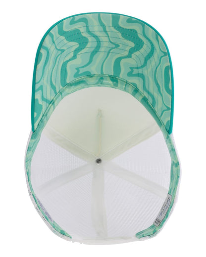 Infinity Her Women's Foam Trucker Cap ROSIE #color_Ivory/ Jade/ White/ Swirl