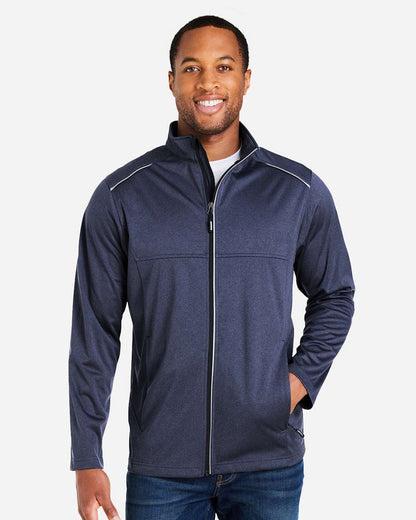 CORE365 Men's Techno Lite Three-Layer Knit Tech-Shell CE708 #colormdl_Classic Navy Heather