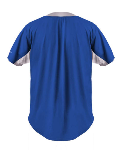 Alleson Athletic Crush Full Button Baseball Jersey 566BFJ #color_Royal/ Grey