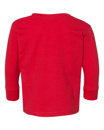 Rabbit Skins Toddler Fine Jersey Long Sleeve Tee 3302 #color_Red