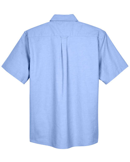 Harriton Men's Oxford Short Sleeve with Stain-Release M600S #color_Light Blue