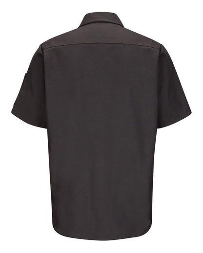 Red Kap Men's Tall Short Sleeve Automotive Crew Shirt SY20T #color_Charcoal