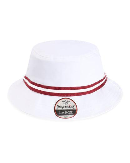Imperial The Oxford Performance Bucket Hat 1371P #color_White/ Maroon