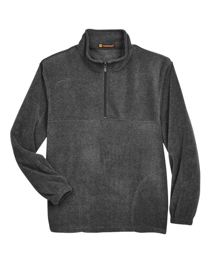 Harriton Men's Fleece Quarter-Zip Pullover M980 #color_Charcoal