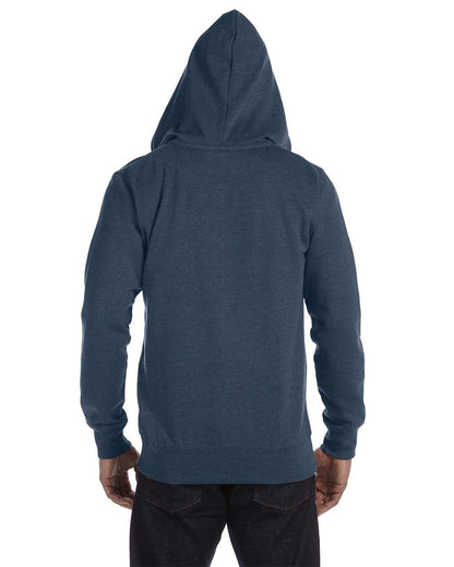 econscious Unisex Heathered Full-Zip Hooded Sweatshirt EC5680 #colormdl_Water