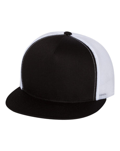 YP Classics Five-Panel Classic Trucker Cap 6006 #color_Black/ White