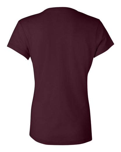 BELLA + CANVAS Women’s Jersey V-Neck Tee 6005 #color_Maroon