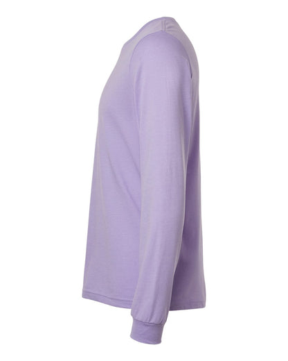 BELLA + CANVAS Heather CVC Long Sleeve Tee 3501CVC #color_Heather Dark Lavender