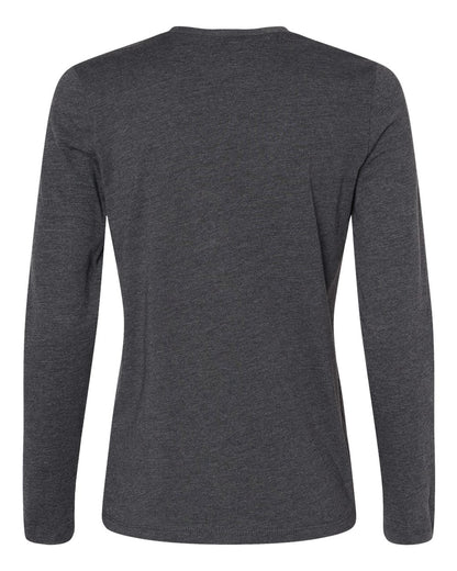 BELLA + CANVAS Women’s Jersey Long Sleeve Tee 6500 #color_Dark Grey Heather