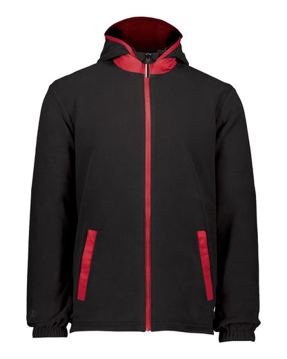 Holloway Men's Turnabout Reversible Hooded Jacket 229587 #color_Scarlet/ Black