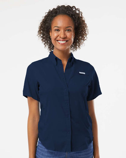 Columbia Women's PFG Tamiami™ II Short Sleeve Shirt 212466 #colormdl_Collegiate Navy