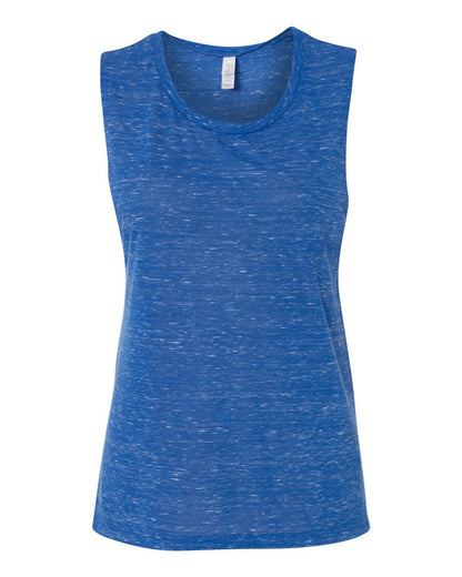 BELLA + CANVAS Women's Flowy Scoop Muscle Tank 8803 #color_True Royal Marble