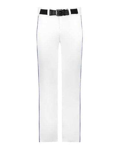 Alleson Athletic Men's Baseball Pants With Braid 605WLB #color_White/ Purple