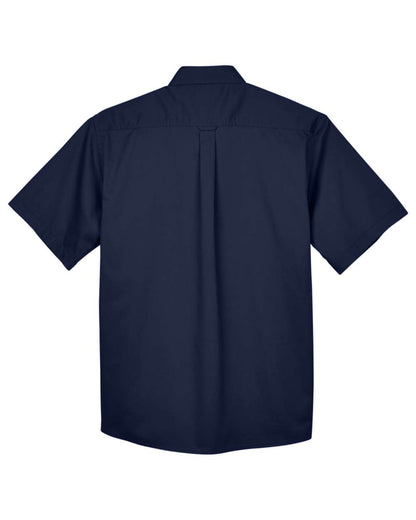 Harriton Men's Easy Blend™ Twill Dress Shirt with Stain-Release M500S #color_Navy