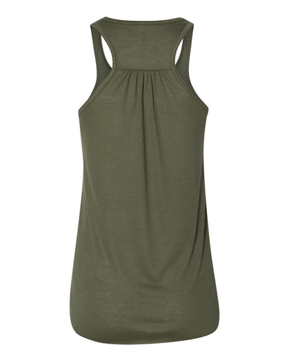 BELLA + CANVAS Women's Flowy Racerback Tank 8800 #color_Military Green