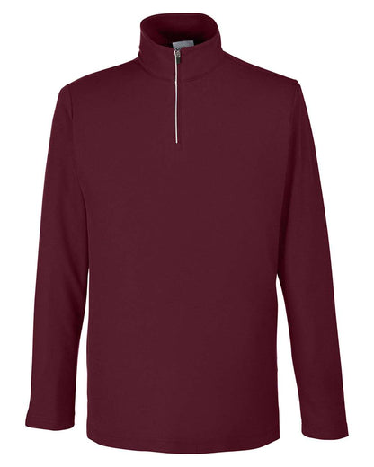 CORE365 Men's Fusion ChromaSoft™ Pique Quarter-Zip Pullover CE405 #color_Burgundy
