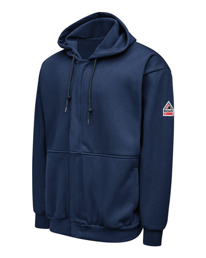 Bulwark Full-Zip Fleece Hooded Sweatshirt SMZ8 #color_Navy