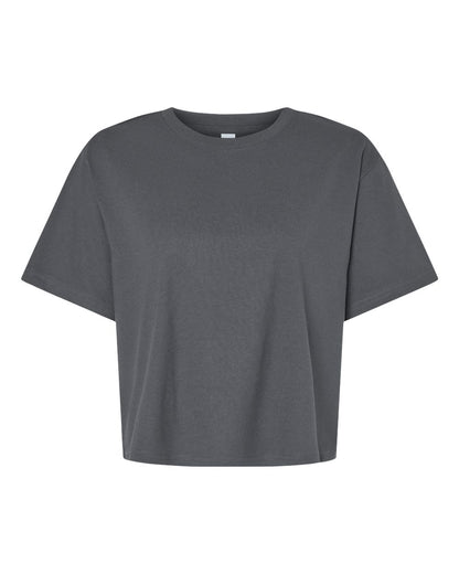 American Apparel Women's Fine Jersey Boxy Tee 102 #color_Asphalt