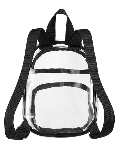 BAGedge Clear PVC Mini Backpack BE268 #color_Black