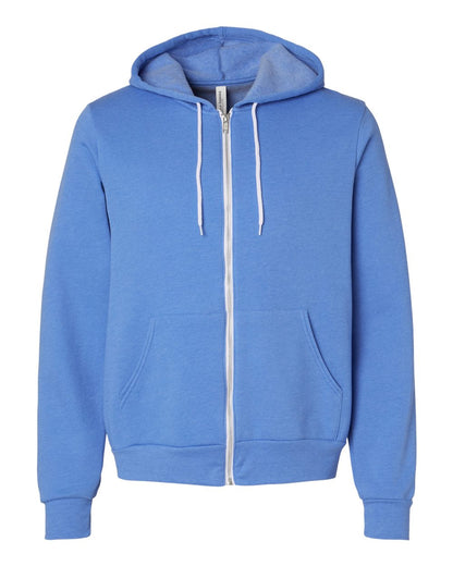 BELLA + CANVAS Sponge Fleece Full-Zip Hoodie 3739 #color_Heather Columbia Blue